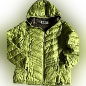 Green Hooded Puffer Jacket